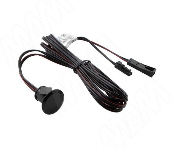 Выключатель сенсорный диммируемый, врезной, черный, 12/24V, 36/72W, SW1-TS-FM-1BL