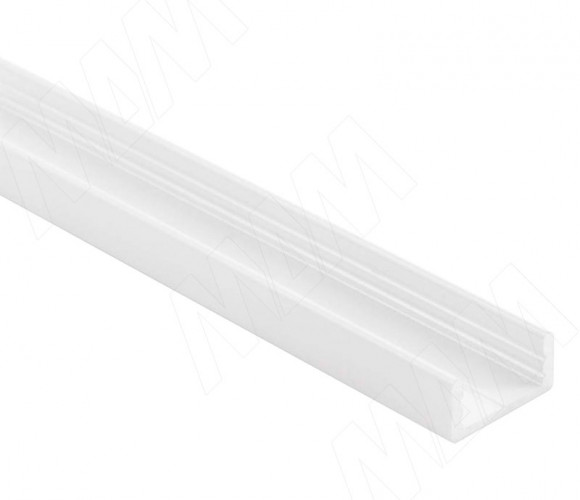 Профиль SМ1 накладной, белый матовый, под свет. ленту, 16х7,5мм,L-3000 LSP-SM1-ALU-3-WHM, (без рассеивателя)