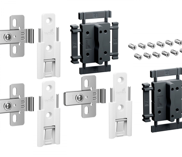 9339498 Комплект 3 средних петель WingLine L, с регулировкой, цвет белый