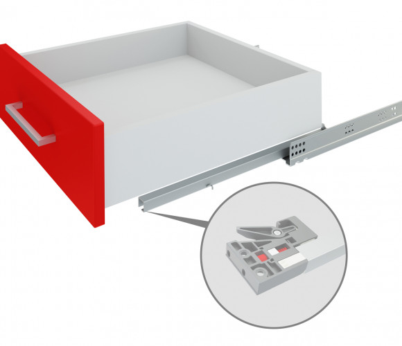 Направляющие скрыт. монт. В-Slide DB8782Zn/270 1D, частичного выдв. с доводчиком