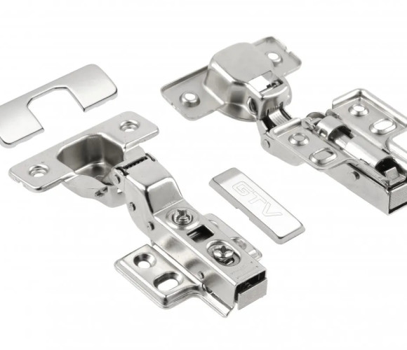 Петля GTV с доводчиком, смежная (комплект - 2 шт)   ZM-INHC08H04-BE-2BAG