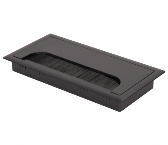 Пропуск для кабеля Merida 80x160, Черный ПЛАСТИК  PK-P80160-20   SETE