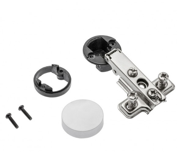 Петля GTV CIG09  для стекл.дв. круглая с отв.планкой Н-0 и еврошур., хром,  ZP-CIG-09OZE