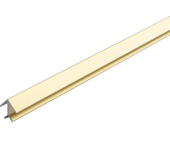 Планка угловая 6 мм, L=0,6м (Для мебельного щита)   Золото