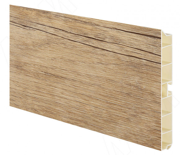 Цоколь пластиковый (высота 150, длина 4000 мм), Дуб Вотан 15.9150R 4M