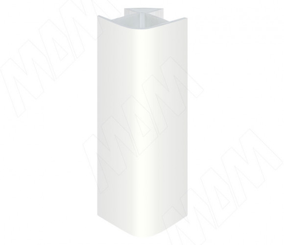 Уголок цоколя 90гр. универсальный (высота 100), белый глянец 19.0420RN.10