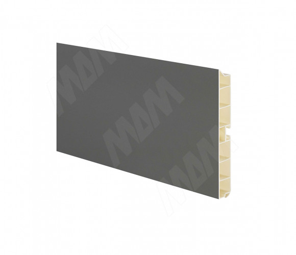 Цоколь пластиковый (высота 100, длина 4000 мм), Графит 10.9002R