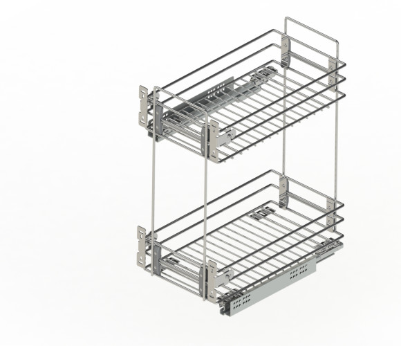 Cargo mini 400мм Квадро GTV + направл. GTV, бок.крепл., с крепл. к фасаду
