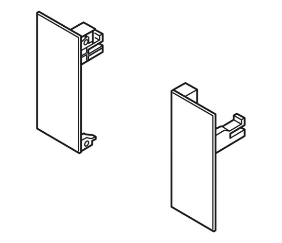 Крепления фасада внутр. ящика Hafele Matrix Box A, белый, h89мм   552.31.790