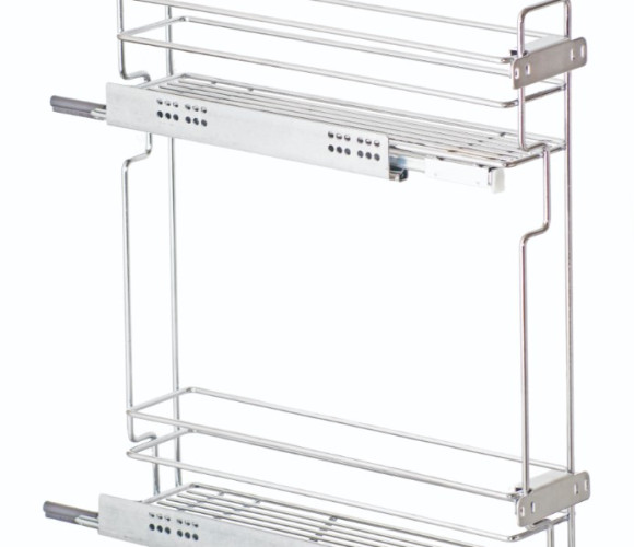 Cargo mini 150мм Квадро GTV + направл. GTV, бок.крепл. Правая, с крепл. к фасаду