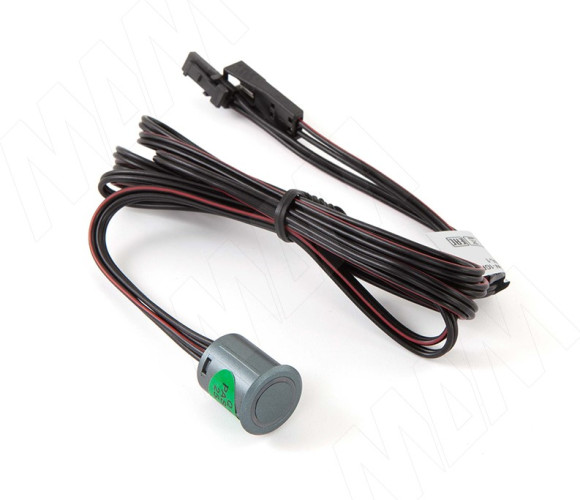  Выключатель сенсорный, диммируемый со световой индикацией,  врезной, серый металлик 12/24V 36/72W  SW1-TS-FM-NW-1GR