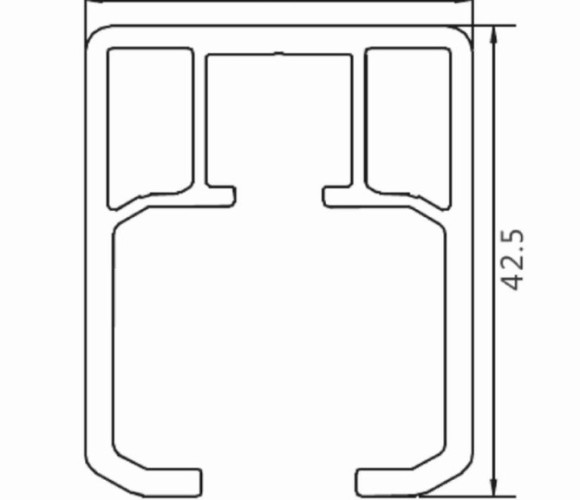 Верхний ходовой профиль для складных дверей DTC TRACK-PRO CF L=3 м.(CFDGA) 0021590