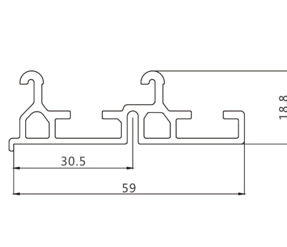 Верхний ходовой профиль для системы купе DTC TRACK-PRO GT L=3м (GTDG01C) 0018883