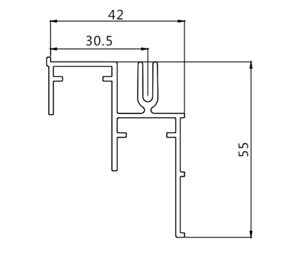 Нижний направляющий профиль для системы купе DTC TRACK-PRO GT L=3м (GTDG02C) 0018884